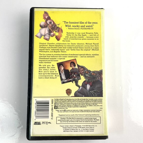 Gremlins 2 The New Batch VHS Ex Rental In Hard Case - Former  Rental Collectable - Picture 7 of 16